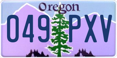 OR license plate 049PXV