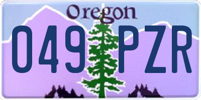 OR license plate 049PZR