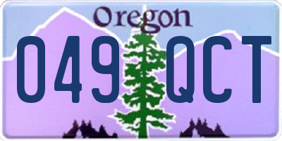 OR license plate 049QCT