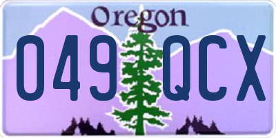 OR license plate 049QCX