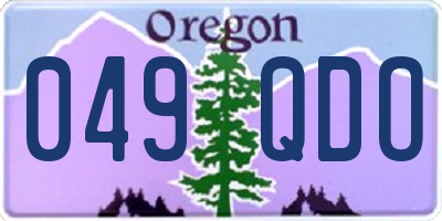 OR license plate 049QDO