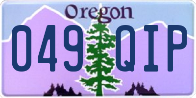 OR license plate 049QIP