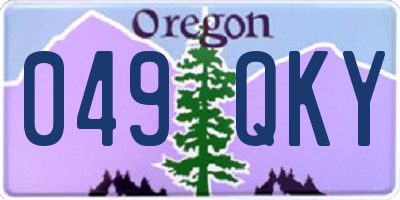 OR license plate 049QKY