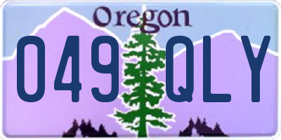 OR license plate 049QLY