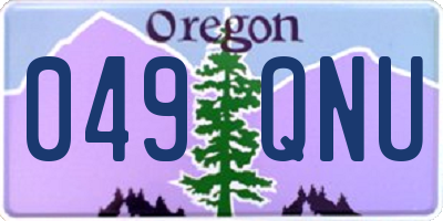 OR license plate 049QNU