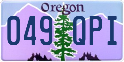 OR license plate 049QPI