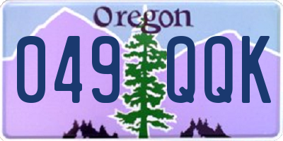 OR license plate 049QQK