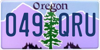 OR license plate 049QRU