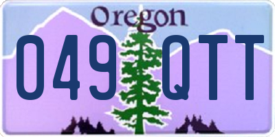 OR license plate 049QTT
