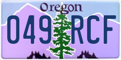 OR license plate 049RCF