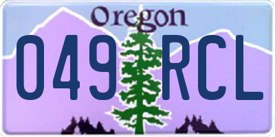 OR license plate 049RCL