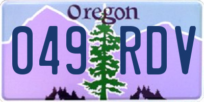 OR license plate 049RDV
