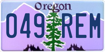 OR license plate 049REM