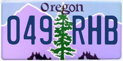 OR license plate 049RHB