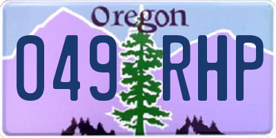 OR license plate 049RHP