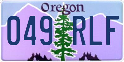 OR license plate 049RLF