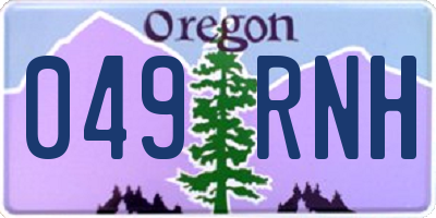 OR license plate 049RNH