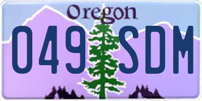 OR license plate 049SDM