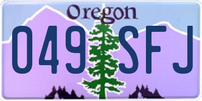 OR license plate 049SFJ