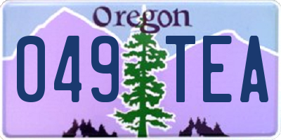 OR license plate 049TEA