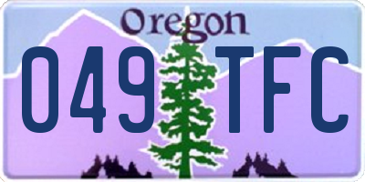 OR license plate 049TFC