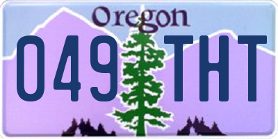 OR license plate 049THT