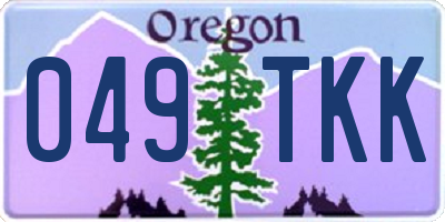 OR license plate 049TKK
