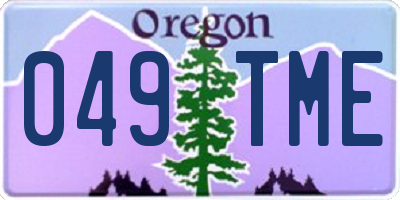 OR license plate 049TME
