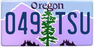 OR license plate 049TSU
