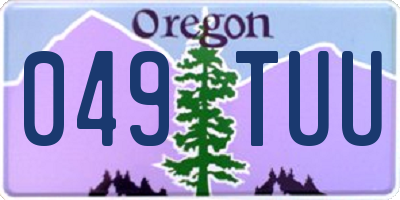 OR license plate 049TUU