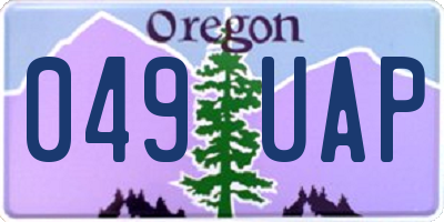 OR license plate 049UAP