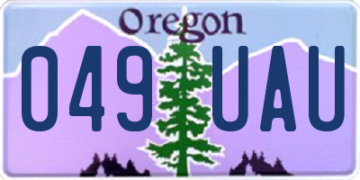 OR license plate 049UAU