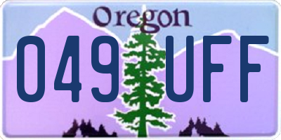 OR license plate 049UFF