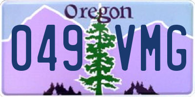 OR license plate 049VMG