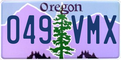 OR license plate 049VMX