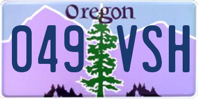 OR license plate 049VSH