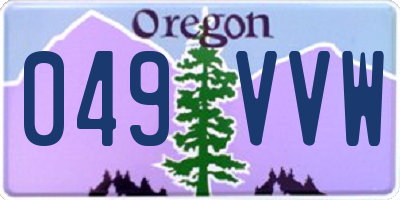 OR license plate 049VVW