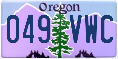 OR license plate 049VWC