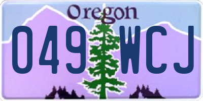 OR license plate 049WCJ
