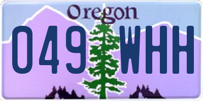 OR license plate 049WHH