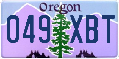 OR license plate 049XBT