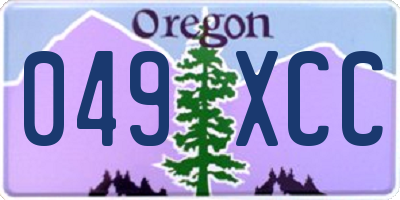 OR license plate 049XCC