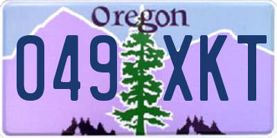 OR license plate 049XKT