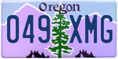 OR license plate 049XMG