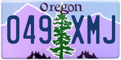 OR license plate 049XMJ