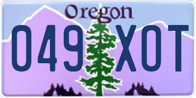 OR license plate 049XOT