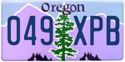 OR license plate 049XPB