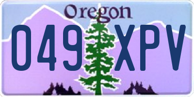 OR license plate 049XPV