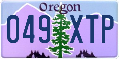 OR license plate 049XTP