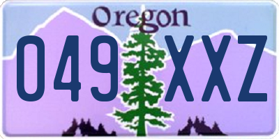 OR license plate 049XXZ